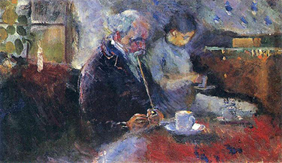 At the Coffee Table Edvard Munch